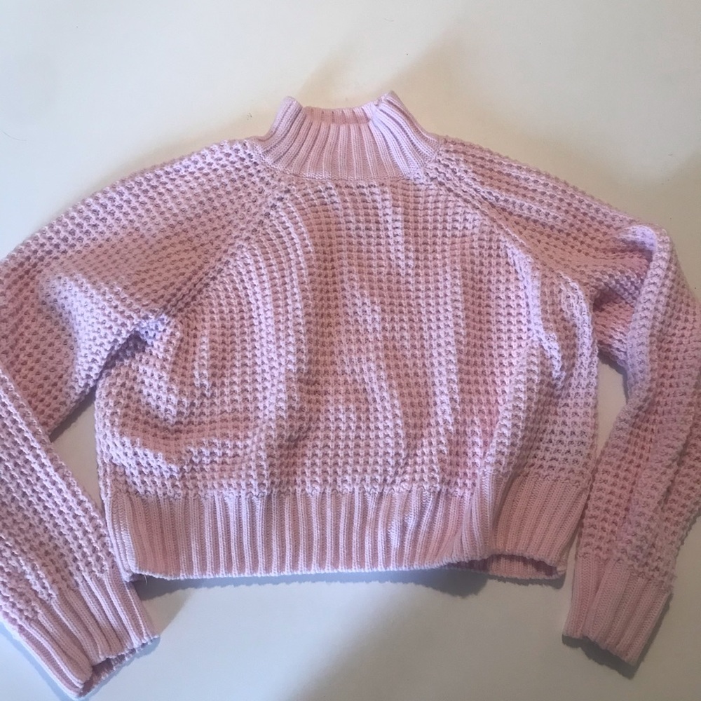 Pink crop sweater